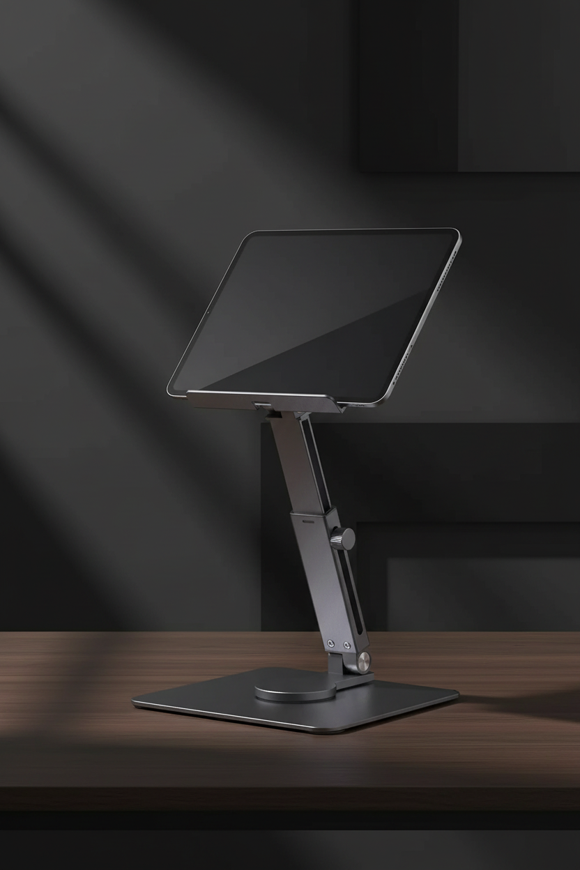 Urban Flex Pro Tablet Stand — 360° Rotating Aluminum Desk Mount